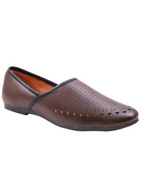 Casual Ethnic Brown Mojari Shoes For Men 3