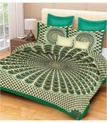 100% Cotton Bedsheet Indian Handmade Handscreen Printed Bedcover with 2 Pillow Cover
