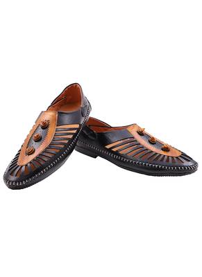 Casual Ethnic Black Nagra Shoes For Men 2