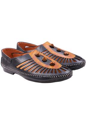 Casual Ethnic Black Nagra Shoes For Men 4