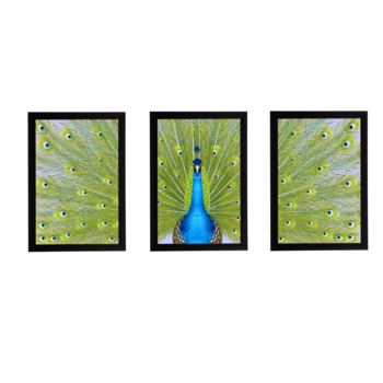 Set Of 3 Gorgeous Geometrical Flower Satin Matt Texture UV Art Painting 1