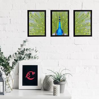 Set Of 3 Gorgeous Geometrical Flower Satin Matt Texture UV Art Painting 2