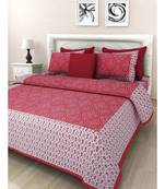 Cotton Jaipuri Print Bedding Bedspread with Pillow Cover Sanganeri Print