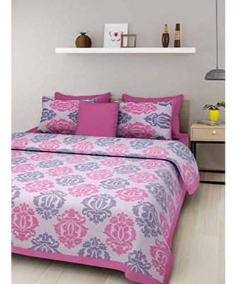 Cotton Bedsheet Indian Sanganeri Jaipuri Print with Pillow Cover 1