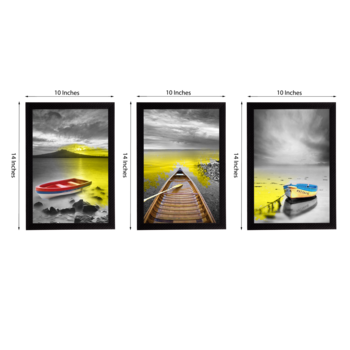 Set Of 3 Gorgeous Geometrical Flower Satin Matt Texture UV Art Painting 3