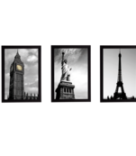 Set Of 3 Gorgeous Geometrical Flower Satin Matt Texture UV Art Painting