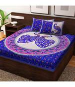 Jaipuri Print Cotton Bedsheet with 2 Pillow Cover Bedding bedspread