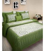Cotton Bedsheet Bedapread Hand Printed Double bedsheet with pillow Cover Bohemian Danganeri Print