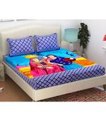 Hand Print 100% Cotton Bedding Bedsheet with 2 Pillow Cover Sanganeri Jaipuri Bedcover Bohemian