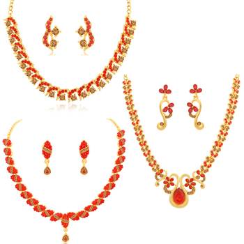 Red diamond necklace-sets 1