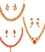 Red diamond necklace-sets
