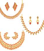 Red diamond necklace-sets