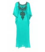 Shree Green Black Stoned Abaya