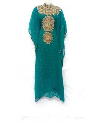 Shree Green Georgette Abaya 1