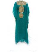 Shree Green Georgette Abaya