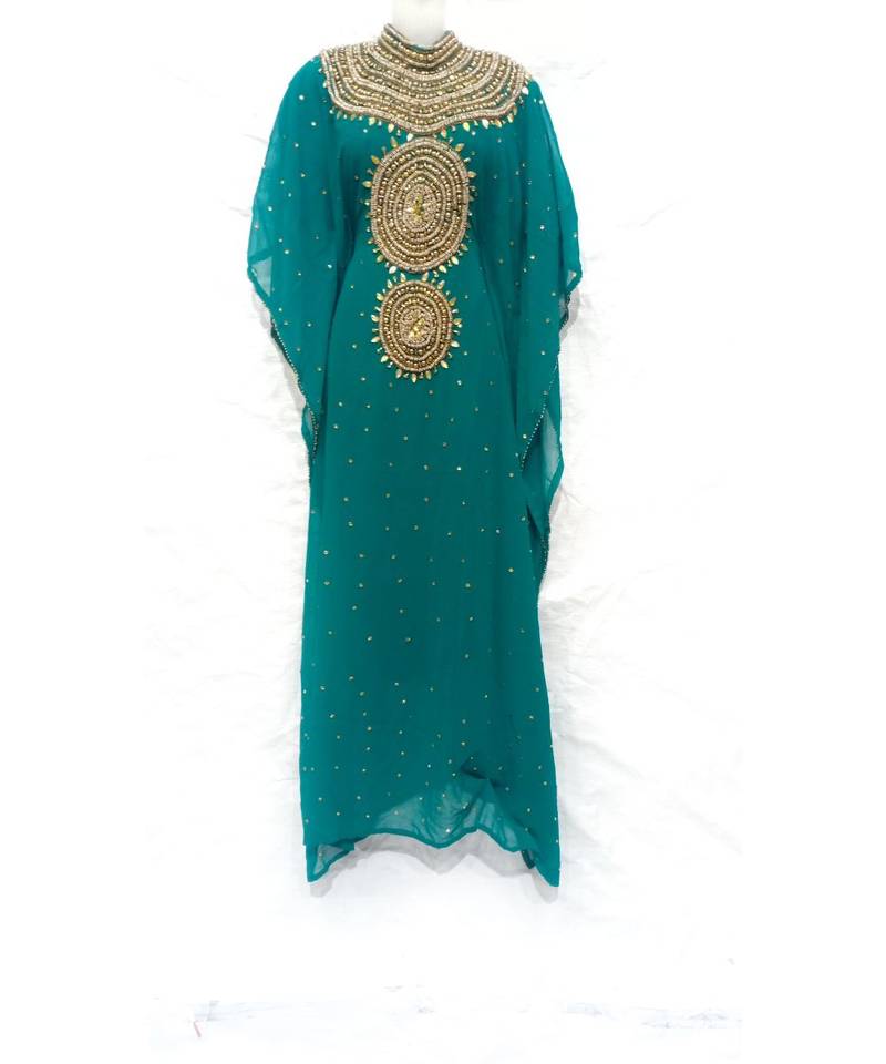 Shree Green Georgette Abaya