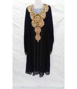 Black Embroidered Georgette Islamic Arabic Partywear Abaya
