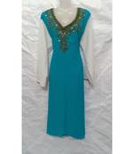 Mix Color Embroidered Georgette Islamic Arabic Partywear Kaftan