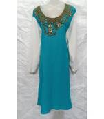 Mix Color Embroidered Georgette Islamic Arabic Partywear Kaftan