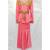 Pink Embroidered Lycra Islamic Arabic Partywear Gown