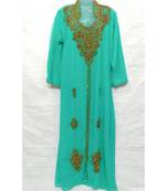 Shree Green Georgette Abaya