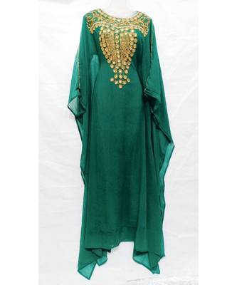 Shree Green Georgette Abaya 1