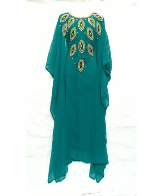 Shree Green Georgette Abaya 1