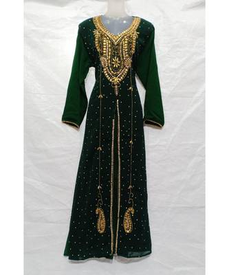 Black Hand Embroidery Stitched Kaftan 1