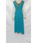 Mix Color Embroidered Georgette Islamic Arabic Partywear Kaftan
