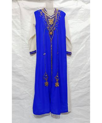 Mix Color Embroidered Georgette Islamic Arabic Partywear Kaftan 1