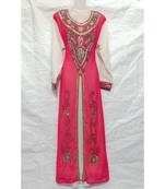 Mix Color Embroidered Georgette Islamic Arabic Partywear Kaftan