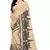 Cream Embroidered Georgette Saree With Blouse