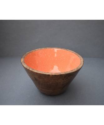Orange Wooden Bowl 2