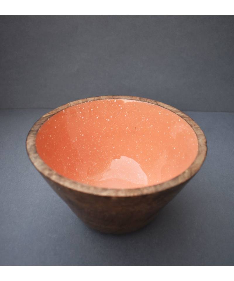 Orange Wooden Bowl