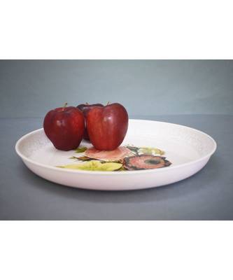 Pink Floral Plate cum Platter 2