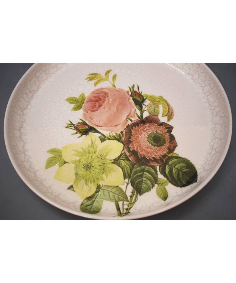 Pink Floral Plate cum Platter