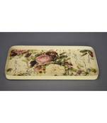 Floral Retangle Platter cum Tray