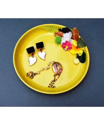 Color Palatte Round Trinket Tray - Yellow 3