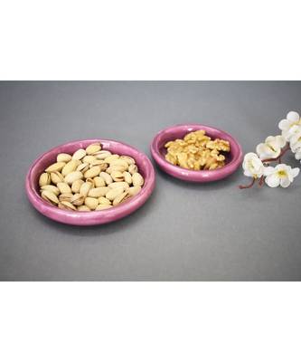 Burgundy Snack and Trinket Plate Set 1