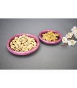 Burgundy Snack and Trinket Plate Set