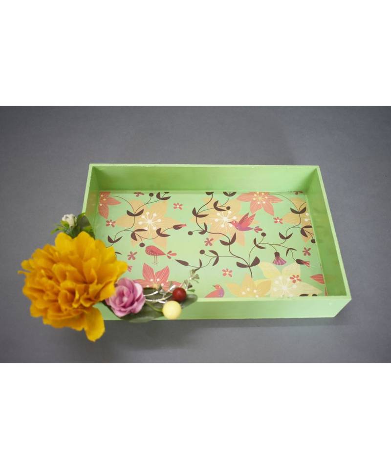 Wooden Tray with Glass Jars