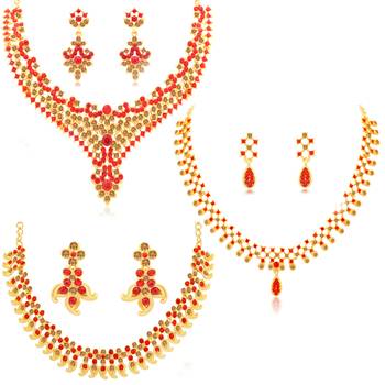 Red diamond necklace-sets 1