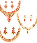 Red diamond necklace-sets