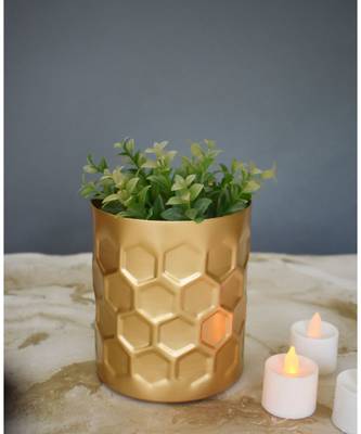 Color Palatte Honeycomb Planter - Gold 1