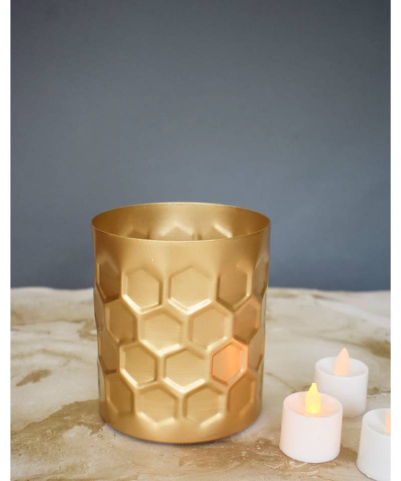Color Palatte Honeycomb Planter - Gold