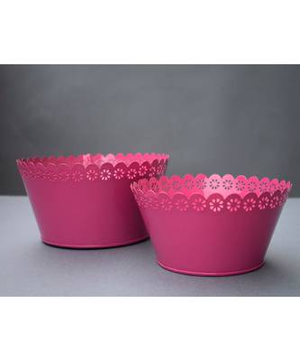 Color Palatte Pink Planter Set 2