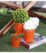 Color Palatte Orange Heart Planter Set