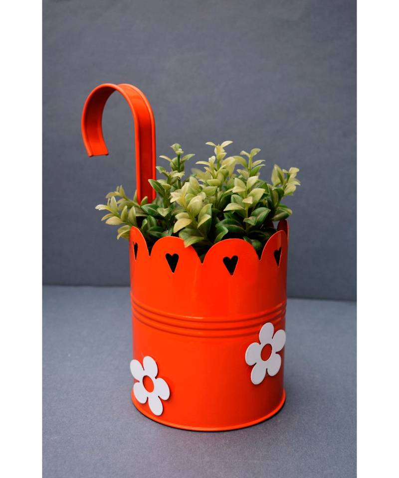 Color Palatte Hanging Planter - Green and Orange