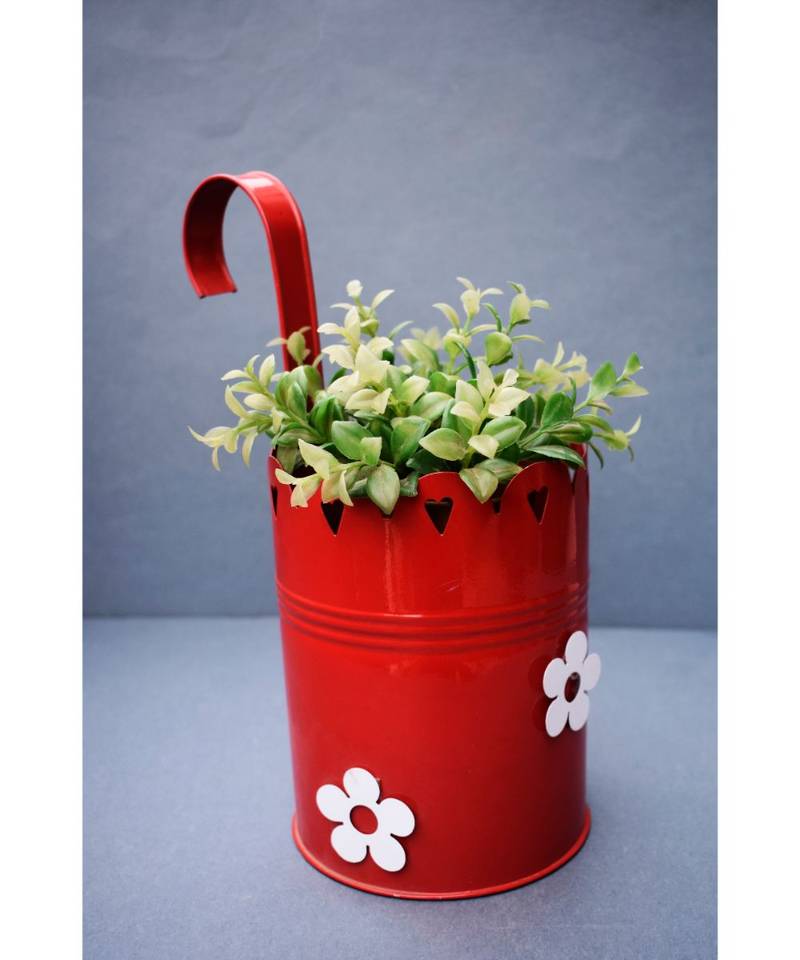 Color Palatte Hanging Planter - Red and Purple