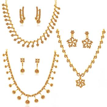 Brown pearl necklace-sets 1